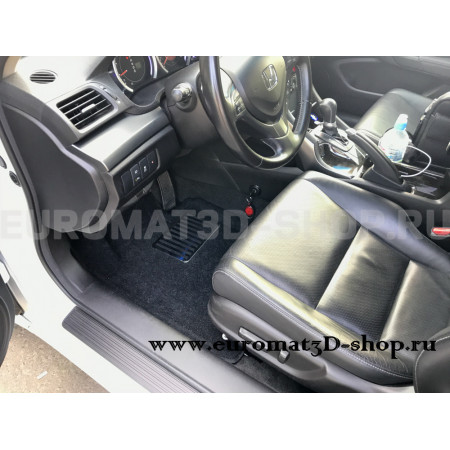 Текстильные 3D коврики Euromat3D Lux в салон для Honda Accord (2008-2012) № EM3D-002601