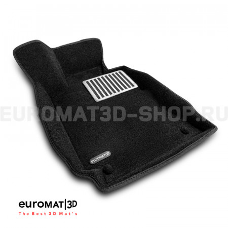 Текстильные 3D коврики Euromat3D Lux в салон для Mercedes C-Class (W204) (2007-2014) № EM3D-003503