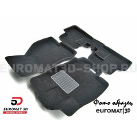 Текстильные 3D коврики Euromat3D Business в салон для Opel Zafira B (2005-2012) № EMC3D-003811