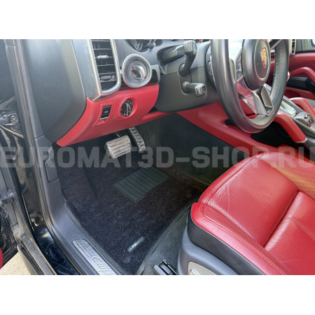 Текстильные 3D коврики Euromat3D Business в салон для Porsche Cayenne (2010-2017) № EMC3D-004101