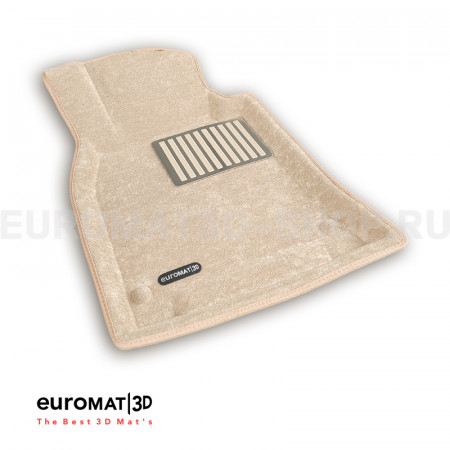 Текстильные 3D коврики Euromat3D Lux в салон для Infiniti M, Q70 (2010-2015-) № EM3D-002812T Бежевые
