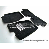 Текстильные 3D коврики Euromat3D Lux в салон для Citroen C4 (2010-) № EM3D-001709