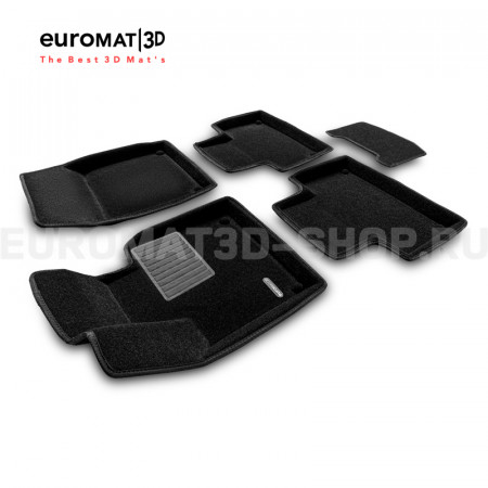 Текстильные 3D коврики Euromat3D Business в салон для Volvo XC 90 (2015-) № EMC3D-005509