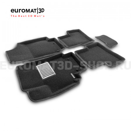 Текстильные 3D коврики Euromat3D Lux в салон для Hyundai Creta (2016-2020) № EM3D-002728