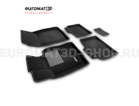 Текстильные 3D коврики Euromat3D Business в салон для Mini Cooper Countryman (2010-2016) № EMC3D-005600