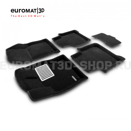 Текстильные 3D коврики Euromat3D Lux в салон для Volkswagen Arteon (2017-) № EM3D-005411