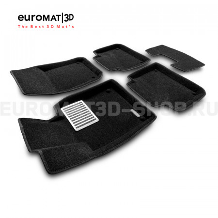 Текстильные 3D коврики Euromat3D Lux в салон для Volvo V90 (2017-) № EM3D-005510