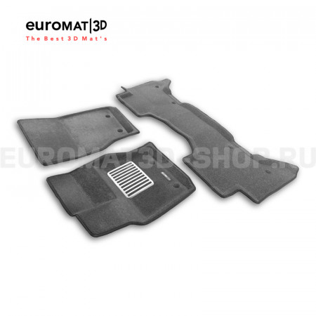 Текстильные 3D коврики Euromat3D Lux в салон для Land Rover Range Rover Vogue L405 (2013-2021) № EM3D-003106G Серые