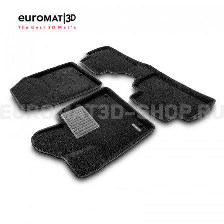 Текстильные 3D коврики Euromat3D Business в салон для Hyundai Santa Fe (2018-) № EMC3D-002704