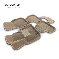 Текстильные 3D коврики Euromat3D Business в салон для Bmw X4 (G02) (2018-) № EMC3D-001222T Бежевые