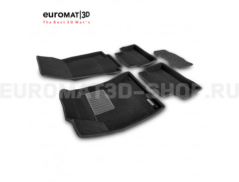 Текстильные 3D коврики Euromat3D Business в салон для Mercedes A-Class (W177) (2018-) № EMC3D-003510