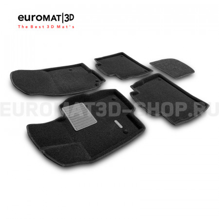 Текстильные 3D коврики Euromat3D Business в салон для Mercedes GLS-Class (X167) (2019-) № EMC3D-003513