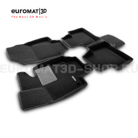 Текстильные 3D коврики Euromat3D Business в салон для Toyota Rav 4 (2019-) (АКПП) № EMC3D-005105