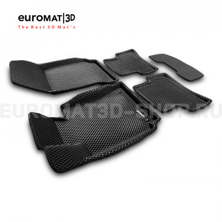 3D коврики Euromat3D EVA в салон для Mercedes C-Class (W204) (2007-2014) № EM3DEVA-003503