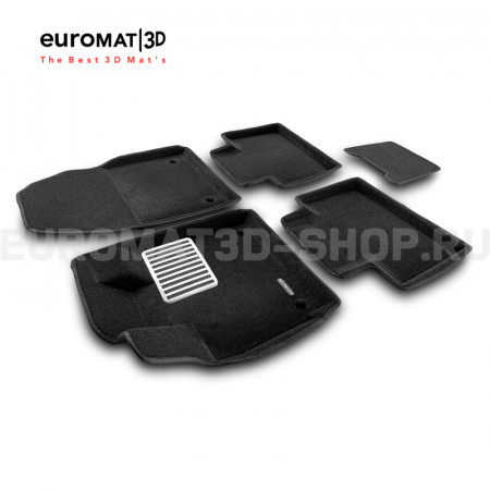 Текстильные 3D коврики Euromat3D Lux в салон для Exeed TXL (2019-) № EM3D-001423