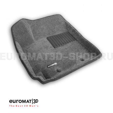 Текстильные 3D коврики Euromat3D Business в салон для Hyundai Creta (2021-) № EMC3D-002712G Серые