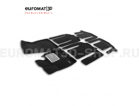 Текстильные 3D коврики Euromat3D Lux в салон для ZEEKR 009 (2022-) № EM3D-005722