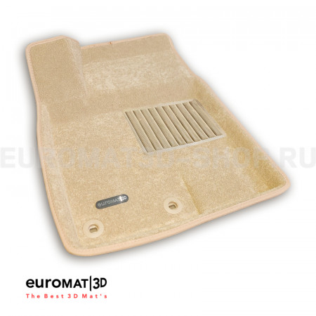 Текстильные 3D коврики Euromat3D Business в салон для Jetour T2 (2023-) № EMC3D-000023T Бежевые