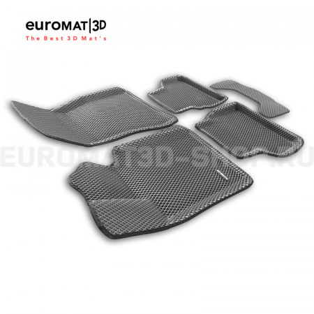 3D коврики Euromat3D EVA в салон для Bmw 5 G30 (2017-) № EM3DEVA-001219G Серые