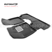 Текстильные 3D коврики Euromat3D Lux в салон для Haval H7 (2024-)  № EM3D-001445G Серые